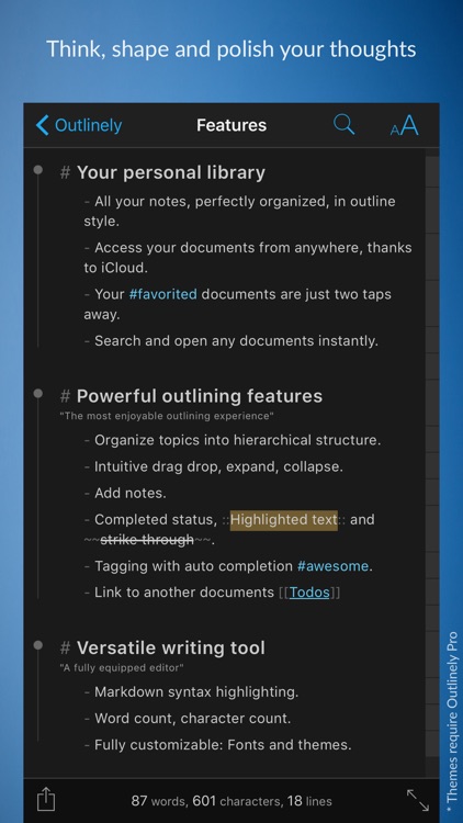 Outlinely - Outliner, beautiful outline & notes