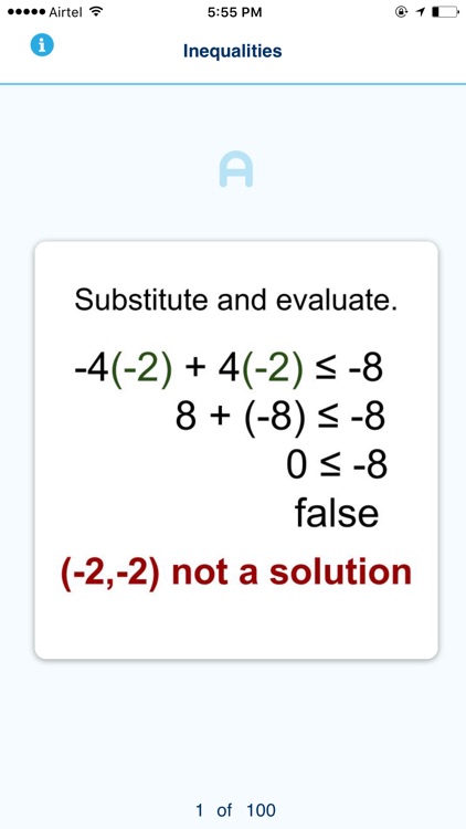 Learn It Flashcards - Inequalities screenshot-4