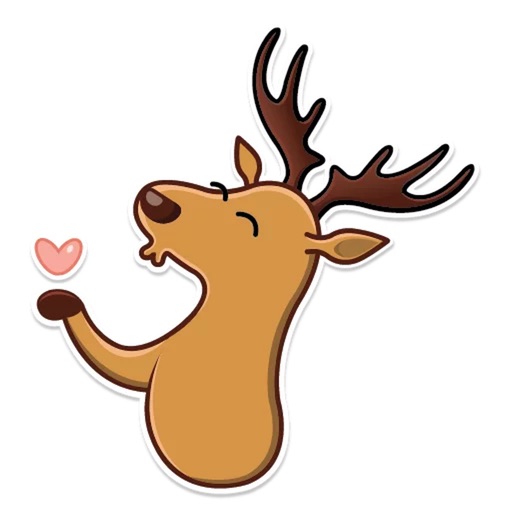 Comet The Cute Reindeer Stickers by Hien Bui