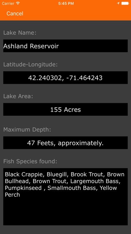 Massachusetts – Fishing Lakes