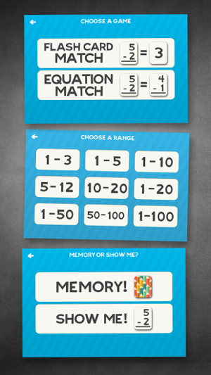 ‎Subtraction Flash Cards Match Math Games for Kids Screenshot