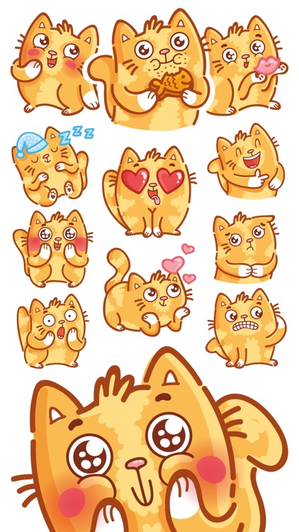 Cat stickers for iMessage! screenshot-0
