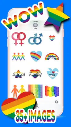 Screenshot 2 Gay Pride Stickers Pack iphone