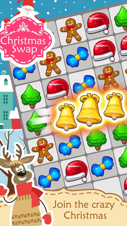 Christmas Swap 3 -Match toy & candy to countdown