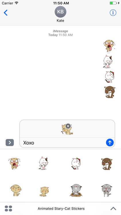 Animated Stary Cat Stickers For iMessage