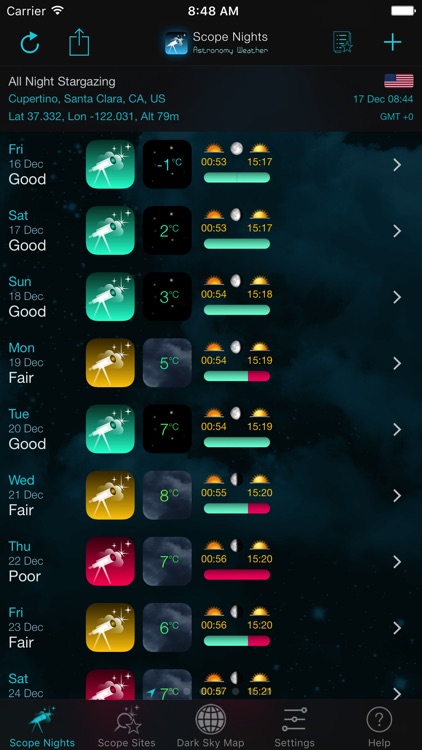 Scope Nights: Astronomy Weather & Dark Sky Map screenshot-0