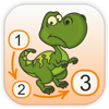 Dinosaurs - Connect the Dots and Add Colors - Free