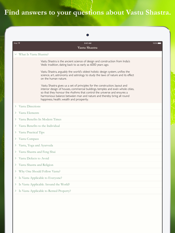 Vastu Compass: home, harmony, the laws of Nature iPad screenshot