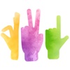 Watercolor Hand Gestures
