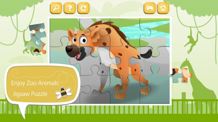 Learn Zoo Animals Jigsaw Puzzle Game For Kids