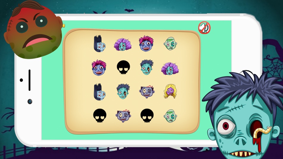 #3. Zombie Head Matching Find The Pair (iOS) 由: Angrisa Leungtanapolkul
