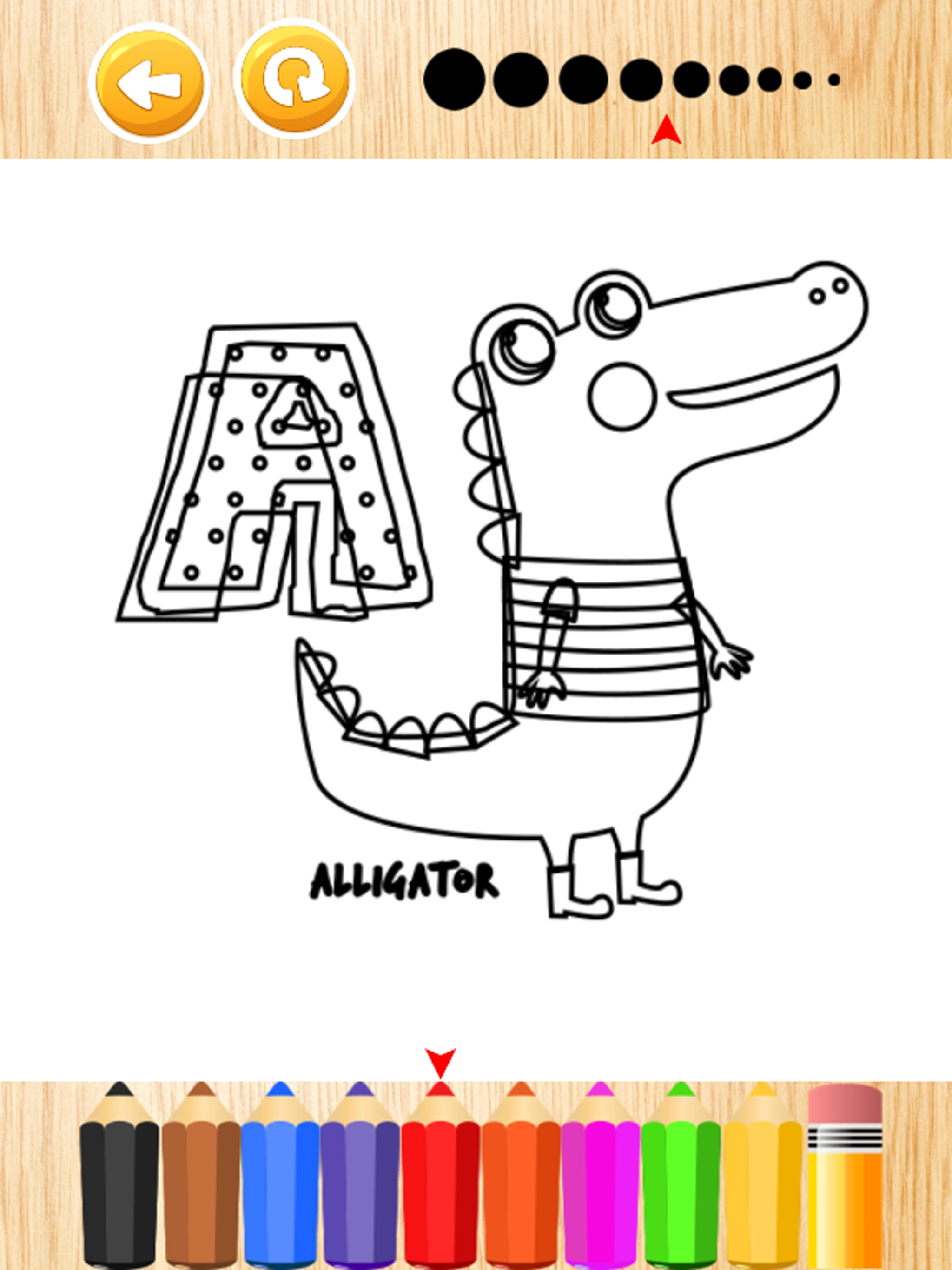 Animal ABC learning coloring book games for kids