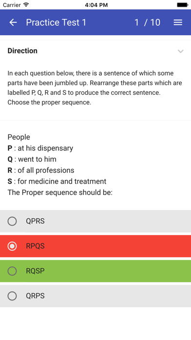 Screenshot #3 pour English Language Practice Mock Tests