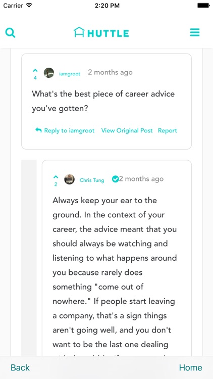 Huttle - a community for career help screenshot-3