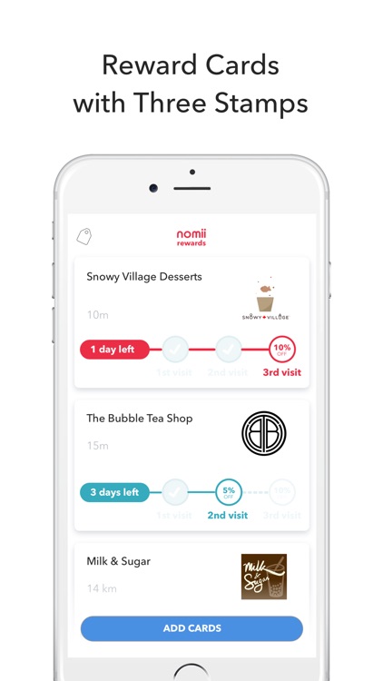 Nomii Rewards - Stamp Cards With Instant Rewards