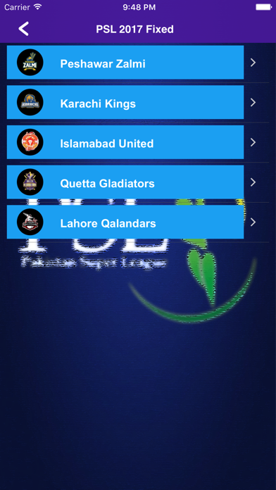 Pakistan Super League 2017 iPhone screenshot 5 - Sports app