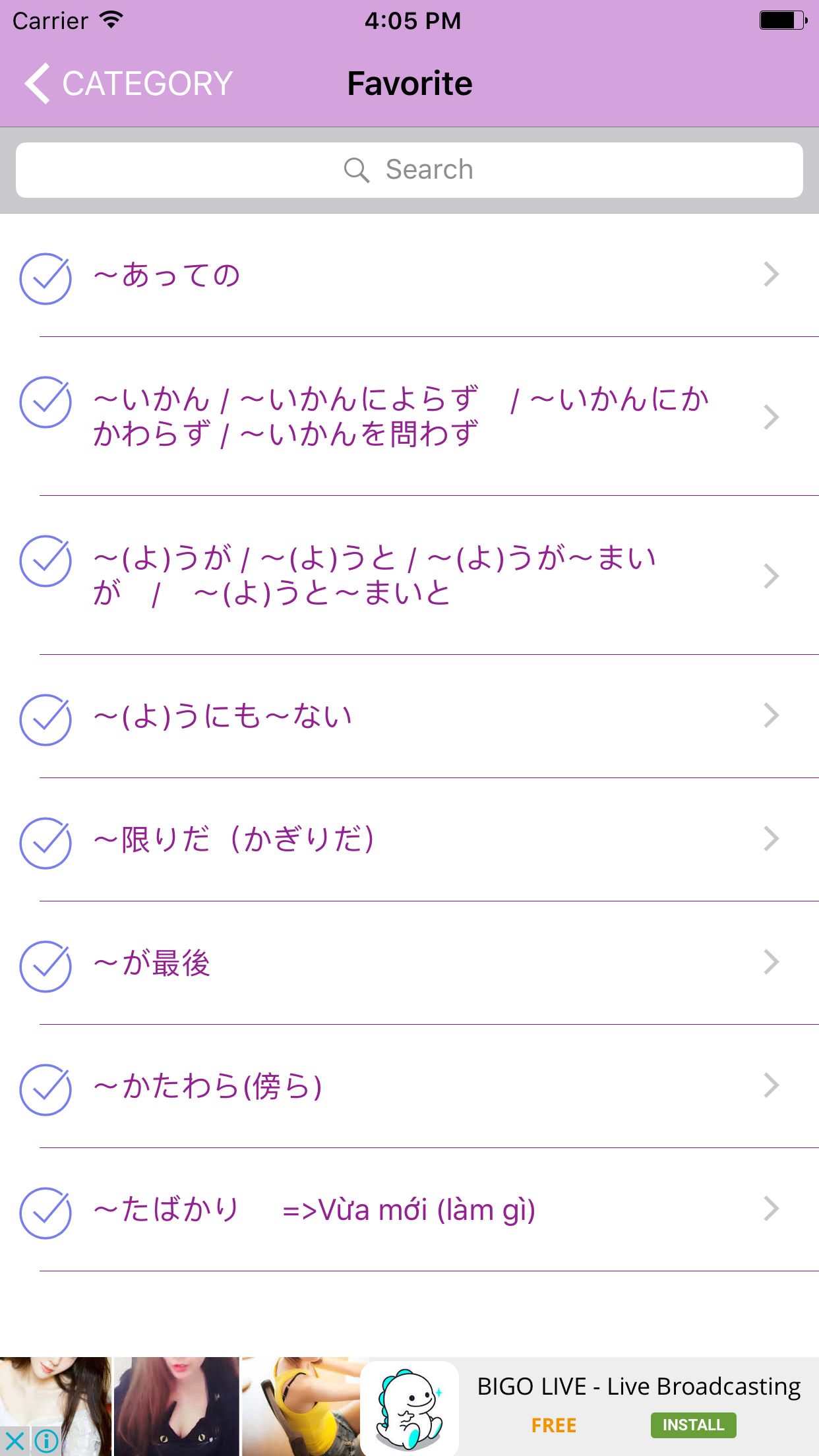 JLPT Grammar (N1,N2,N3,N4,N5) screenshot 5