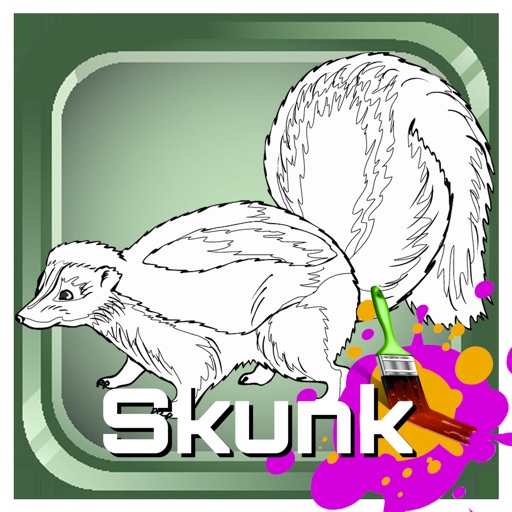 Tap Skunk Color Game For Kid Icon