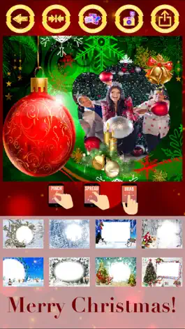 Game screenshot Merry Christmas photo frames - create cards mod apk