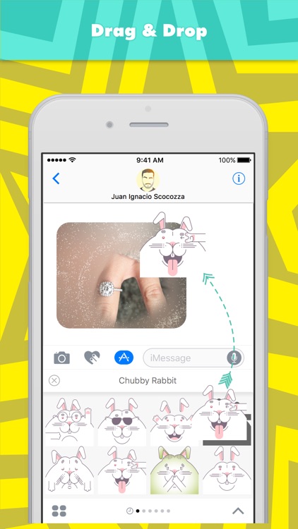 Chubby Rabbit stickers by Ignacio Scocozza