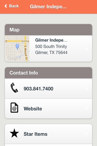 Gilmer ISD screenshot 2