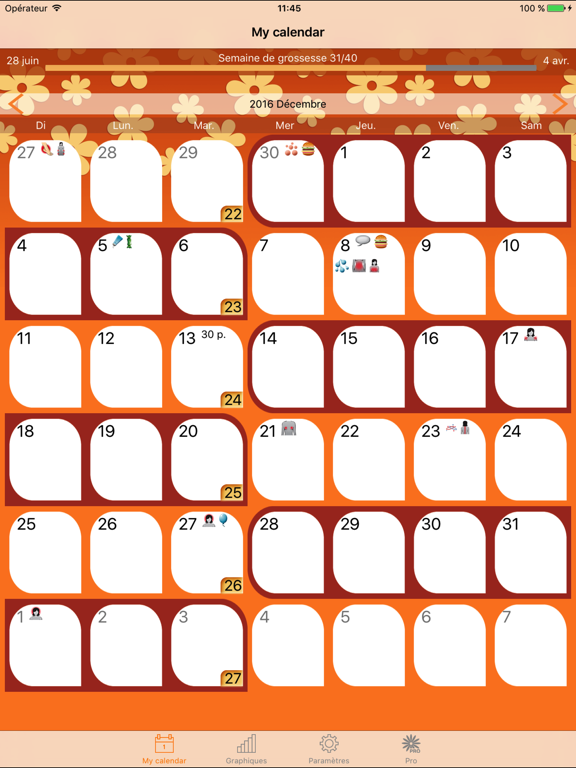 Screenshot #4 pour WomanLog Pregnancy Calendar