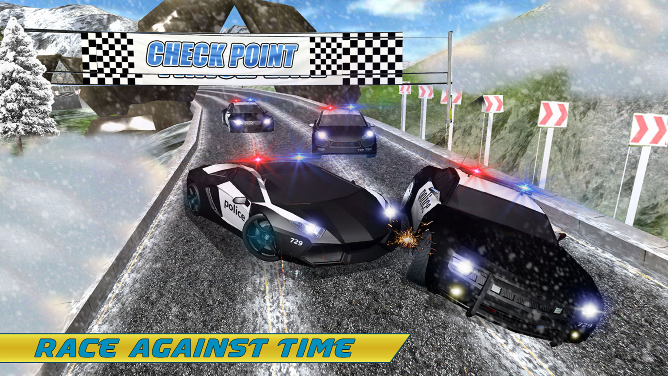 Police Chase Hill Car 3D: Cops Auto Racing Driver screenshot 3