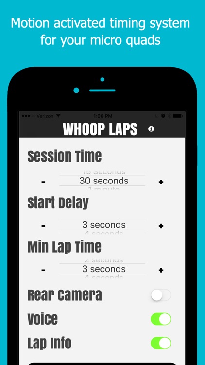 Whoop Laps - Motion activated lap timing system