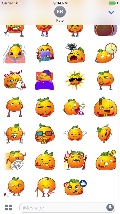 Emoji Oranges Stickers screenshot-3