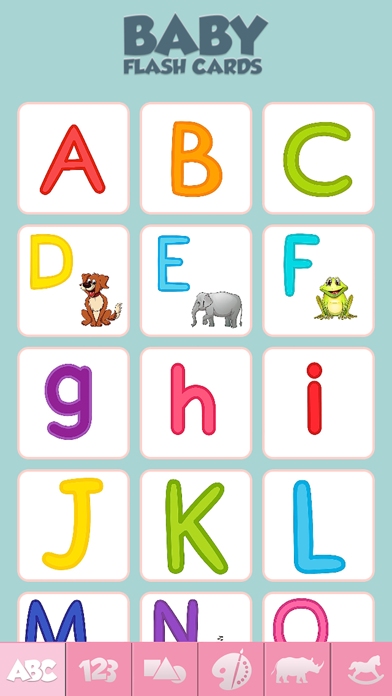 Baby Flash Cards Game Learn Alphabet Numbers Wordsのおすすめ画像1