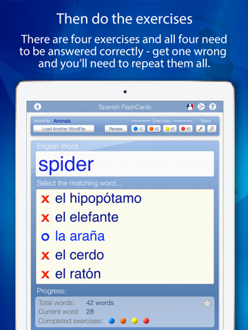 Learn Spanish FlashCards for iPad screenshot 4