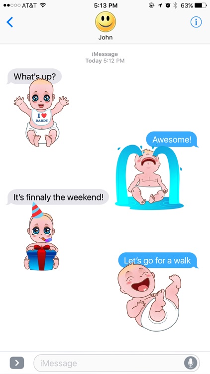 Funny Little Baby Stickers