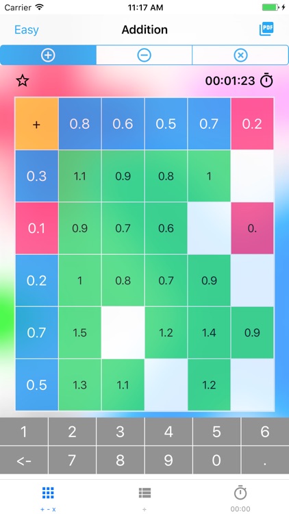 Kids Math Grids - Decimals