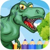 Dino Park Coloring Jurassic Dinosaur World Kids