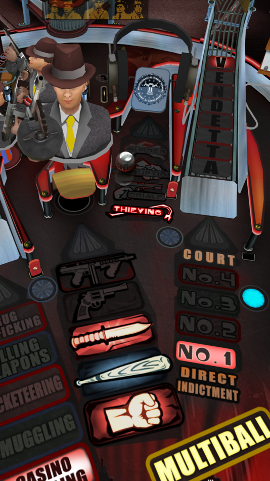 #4. Mafia Pinball (iOS) 由: BrainVault Games, LLC