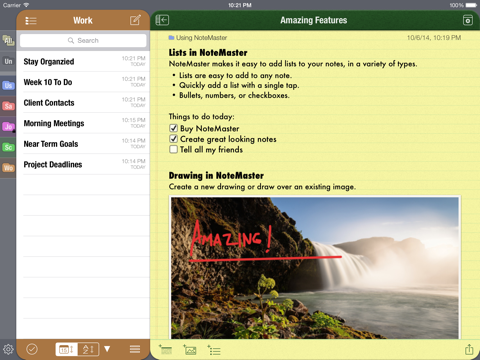 NoteMaster Lite for iPad screenshot 2