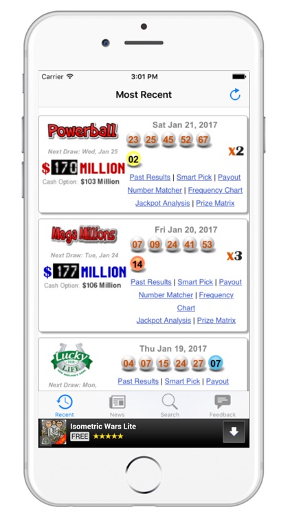 Illinois Lottery Frequency Chart