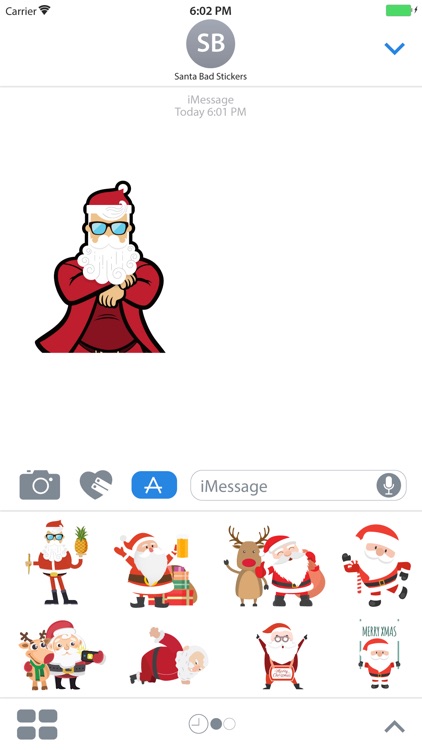 Bad Santa iMessage Stickers for Christmas