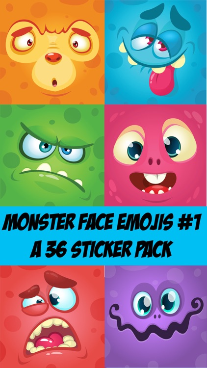 Monster Face Emoji Sticker Pack 1