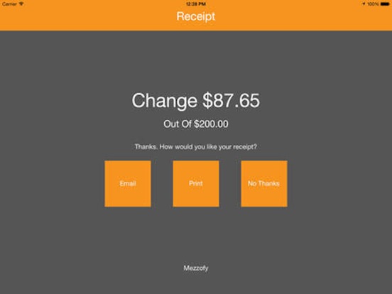 Mezzofy CASHIER iPad screenshot 5 - Business app