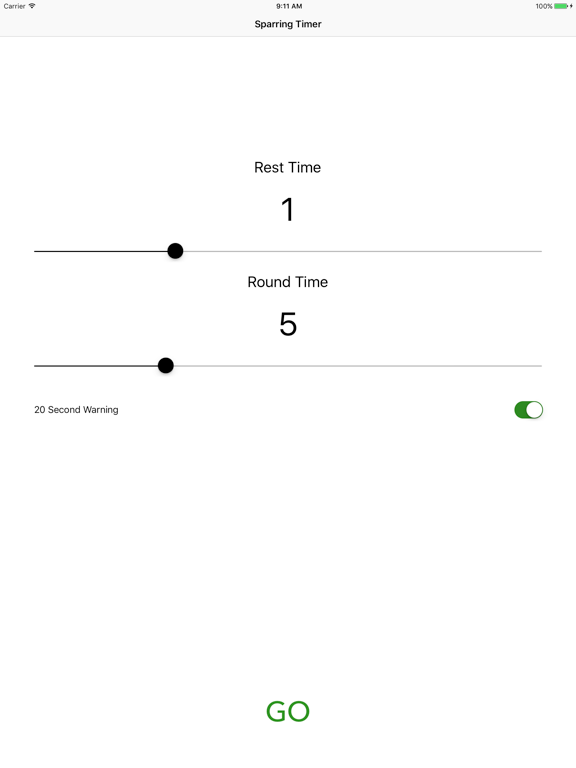 BJJSparringTimer iPad screenshot 1 - Sports app