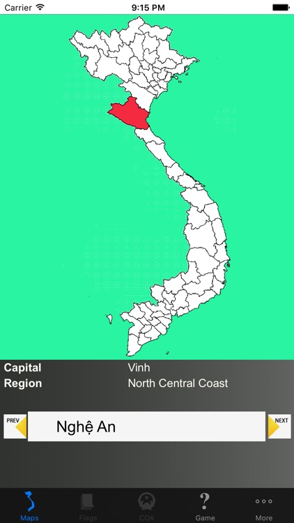 Vietnam Province Maps and Capitals