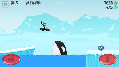 Stickman Snowboarder Free screenshot 3