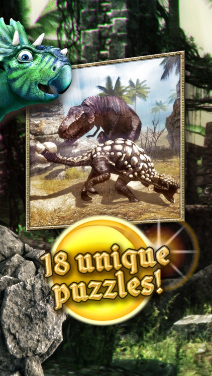 Dinosaurs walking with fun 3D puzzle game in HD