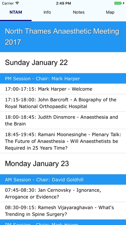 NTAM - The North Thames Anaesthetic Meeting