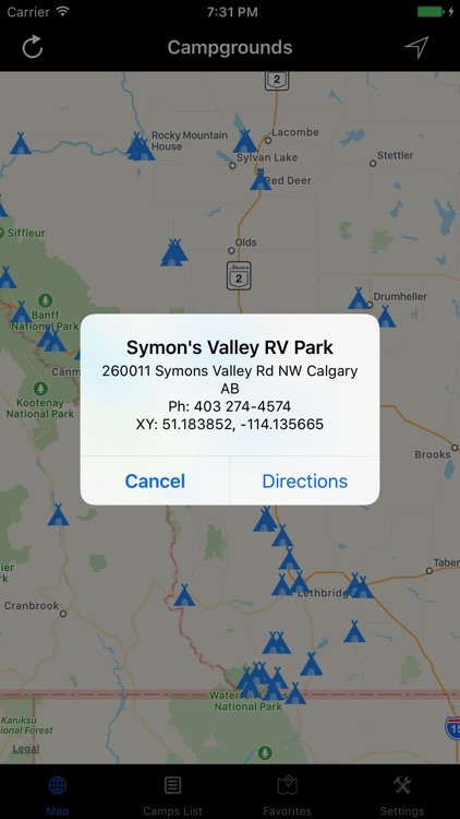 Alberta – Campgrounds & RV Parks