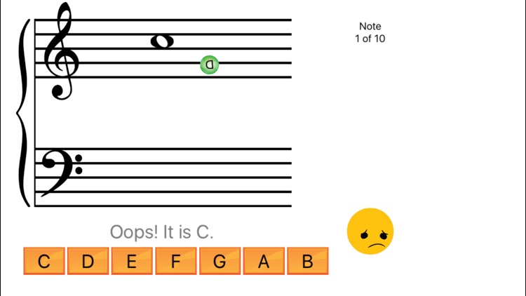See Note - note identification practice