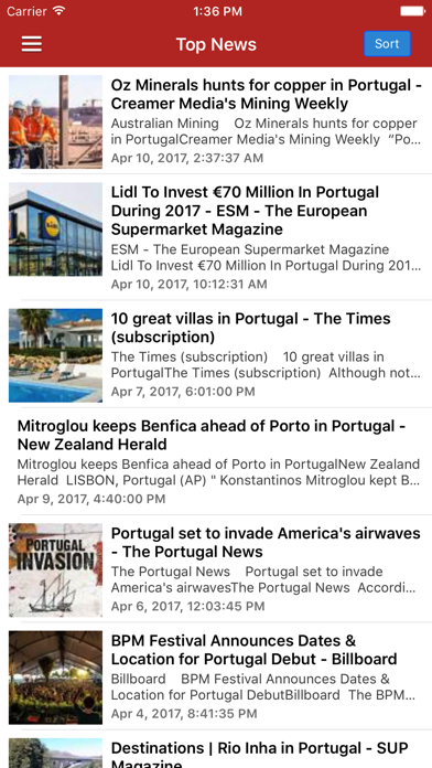 Portugal News English Today & Portuguese Radio Screenshot