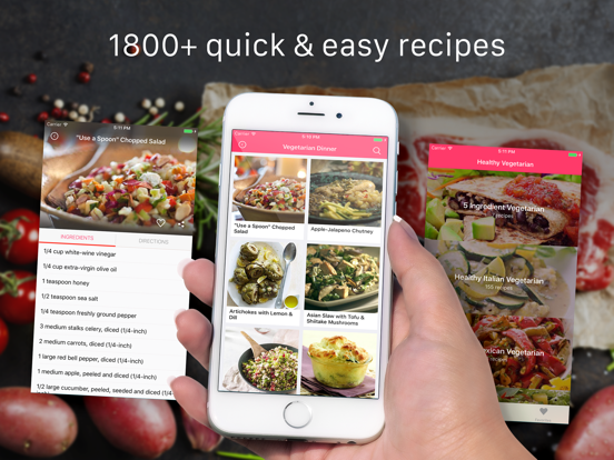 Screenshot #4 pour Healthy Vegetarian Recipes, Diet & Ingredients