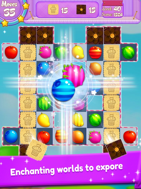Screenshot #5 pour Candy Fruit Match 3